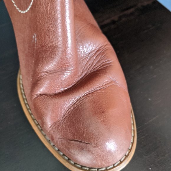 Women's brown leather boots size 8.5 Mark Fisher - Picture 5 of 7